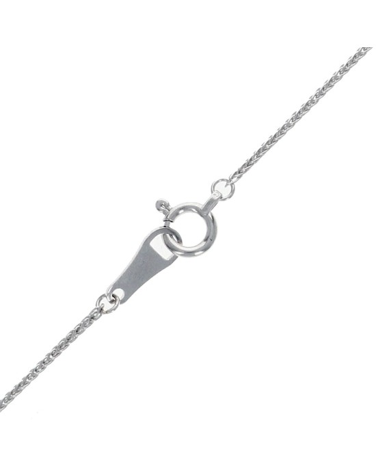 Micro Pave Diamond Shield Style Drop Necklace
